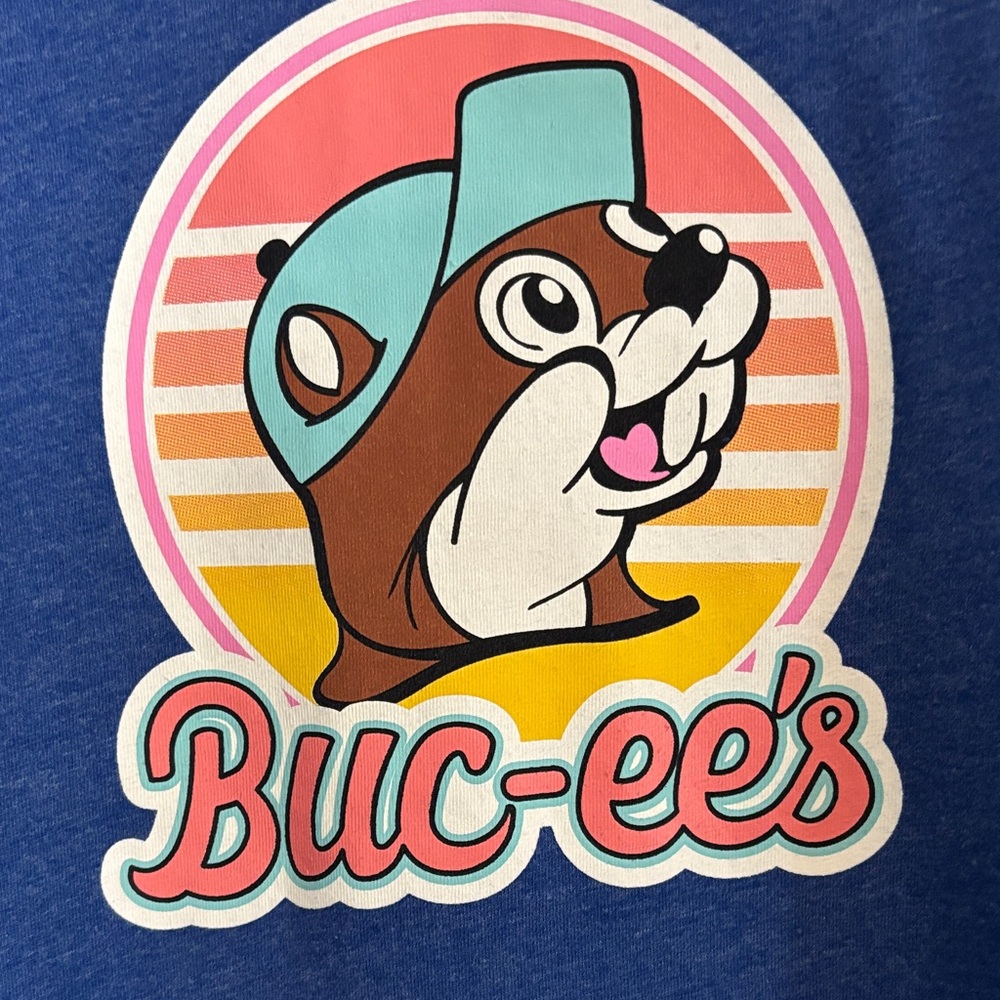 New Buc-ee's Blue Short Sleeve Women's Tee - Picture 2 of 6